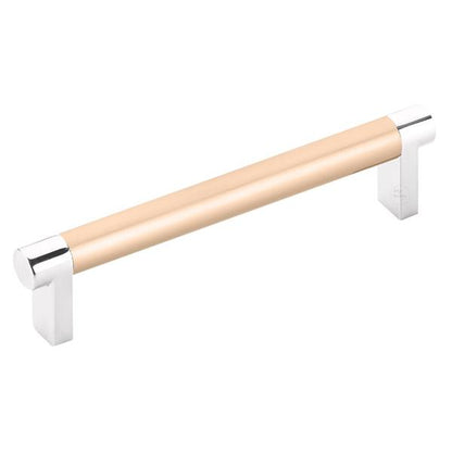 Emtek - Select Cabinet Pull 5 In C-C, Rectangular Stem, Smooth Bar