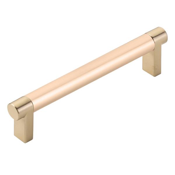 Emtek - Select Cabinet Pull 5 In C-C, Rectangular Stem, Smooth Bar