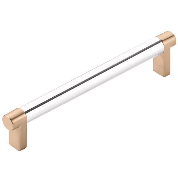 Emtek - Select Cabinet Pull 6 In C-C, Rectangular Stem, Smooth Bar