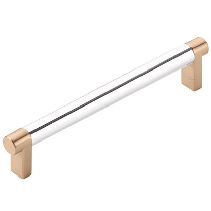 Emtek - Select Cabinet Pull 6 In C-C, Rectangular Stem, Smooth Bar