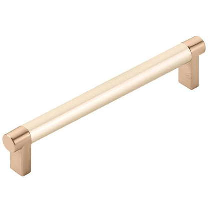 Emtek - Select Cabinet Pull 6 In C-C, Rectangular Stem, Smooth Bar