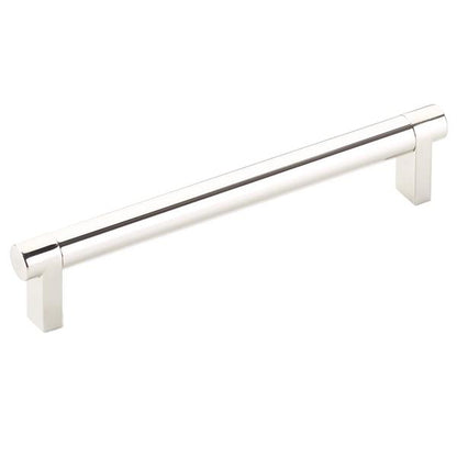 Emtek - Select Cabinet Pull 6 In C-C, Rectangular Stem, Smooth Bar