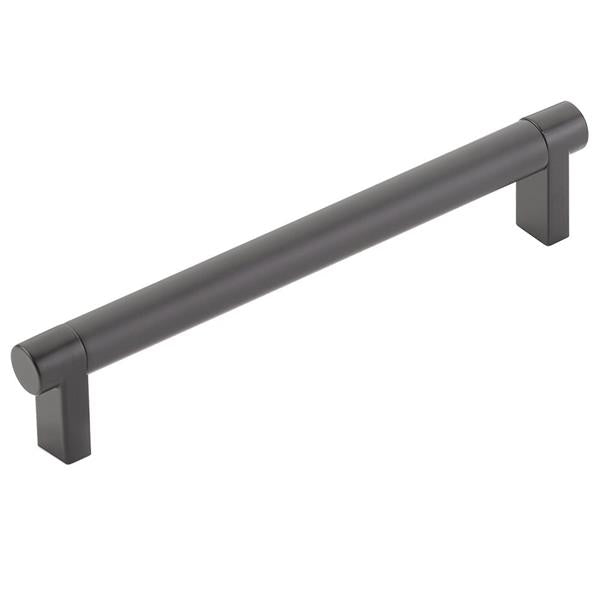 Emtek - Select Cabinet Pull 6 In C-C, Rectangular Stem, Smooth Bar