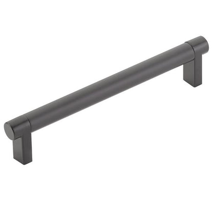 Emtek - Select Cabinet Pull 6 In C-C, Rectangular Stem, Smooth Bar