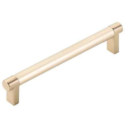 Emtek - Select Cabinet Pull 6 In C-C, Rectangular Stem, Smooth Bar