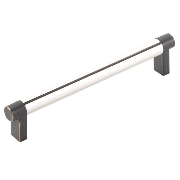Emtek - Select Cabinet Pull 6 In C-C, Rectangular Stem, Smooth Bar