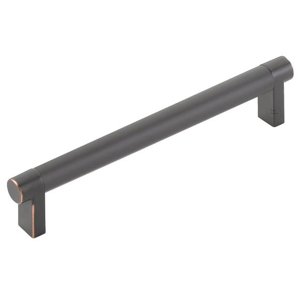 Emtek - Select Cabinet Pull 6 In C-C, Rectangular Stem, Smooth Bar