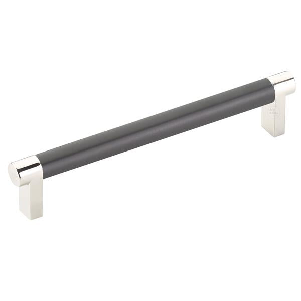 Emtek - Select Cabinet Pull 6 In C-C, Rectangular Stem, Smooth Bar