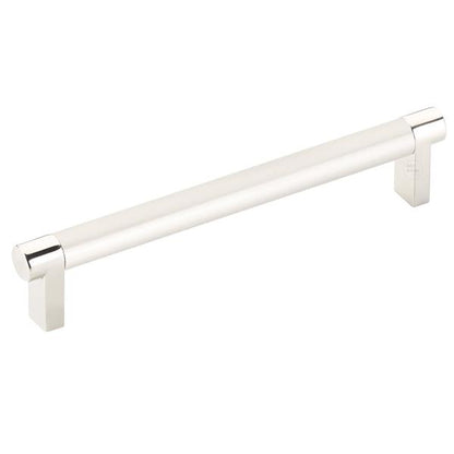 Emtek - Select Cabinet Pull 6 In C-C, Rectangular Stem, Smooth Bar