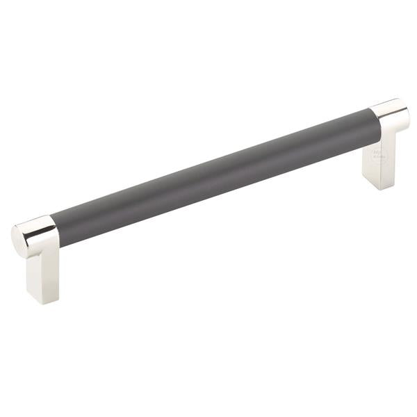 Emtek - Select Cabinet Pull 6 In C-C, Rectangular Stem, Smooth Bar