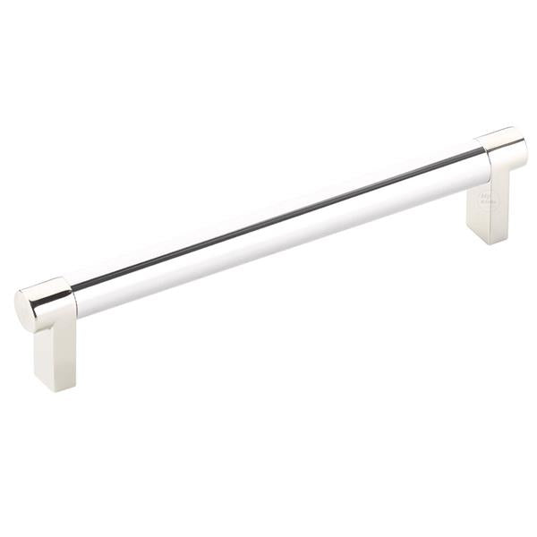 Emtek - Select Cabinet Pull 6 In C-C, Rectangular Stem, Smooth Bar