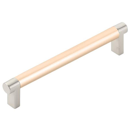 Emtek - Select Cabinet Pull 6 In C-C, Rectangular Stem, Smooth Bar