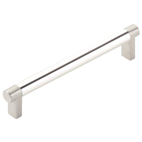 Emtek - Select Cabinet Pull 6 In C-C, Rectangular Stem, Smooth Bar