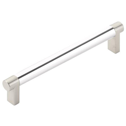 Emtek - Select Cabinet Pull 6 In C-C, Rectangular Stem, Smooth Bar