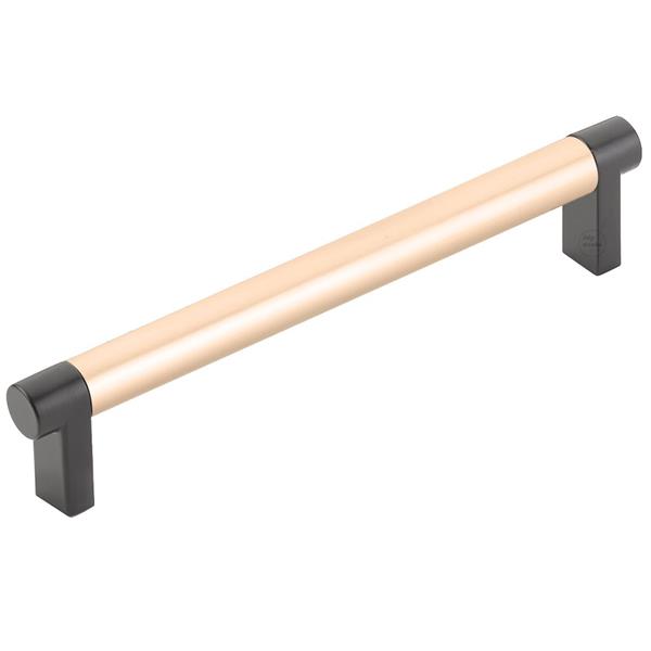 Emtek - Select Cabinet Pull 6 In C-C, Rectangular Stem, Smooth Bar