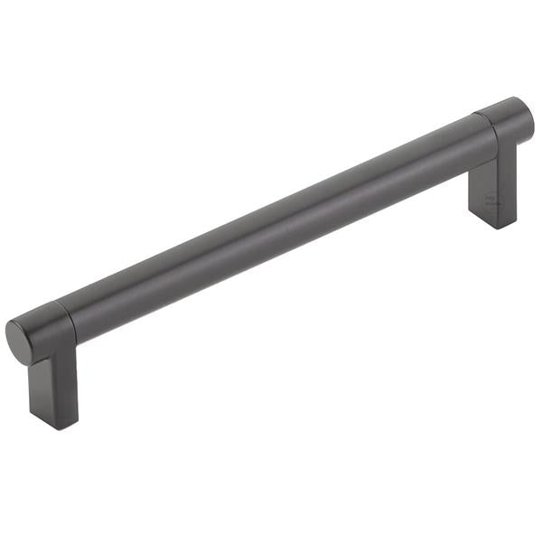 Emtek - Select Cabinet Pull 6 In C-C, Rectangular Stem, Smooth Bar