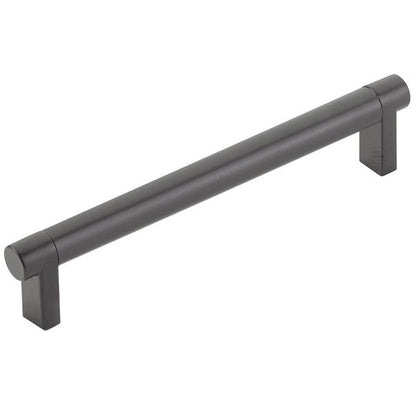 Emtek - Select Cabinet Pull 6 In C-C, Rectangular Stem, Smooth Bar