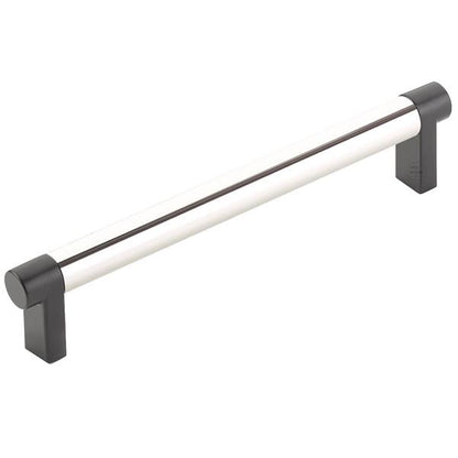 Emtek - Select Cabinet Pull 6 In C-C, Rectangular Stem, Smooth Bar