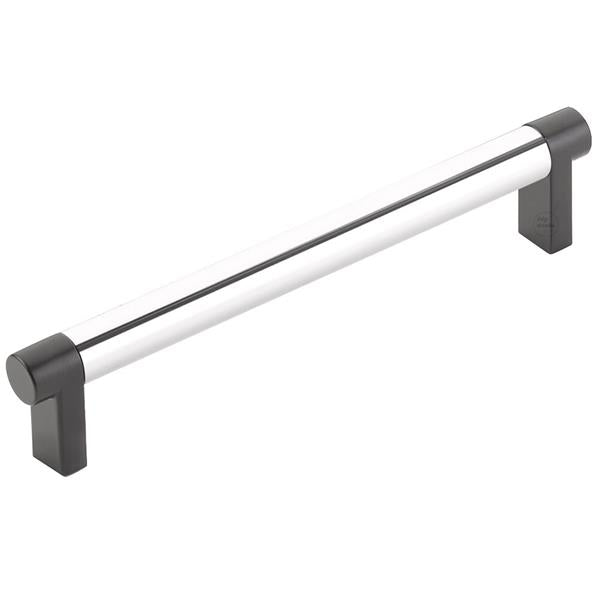 Emtek - Select Cabinet Pull 6 In C-C, Rectangular Stem, Smooth Bar