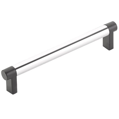 Emtek - Select Cabinet Pull 6 In C-C, Rectangular Stem, Smooth Bar
