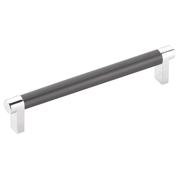 Emtek - Select Cabinet Pull 6 In C-C, Rectangular Stem, Smooth Bar