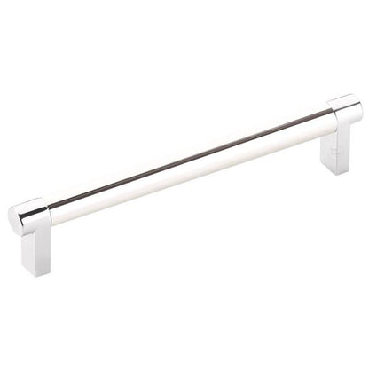 Emtek - Select Cabinet Pull 6 In C-C, Rectangular Stem, Smooth Bar