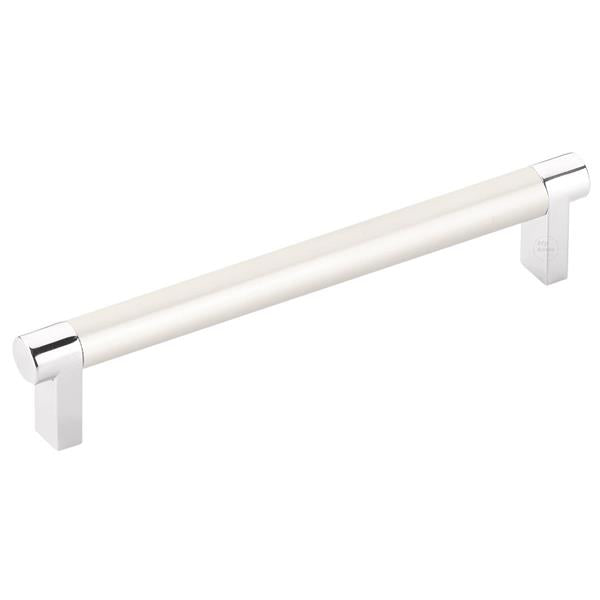 Emtek - Select Cabinet Pull 6 In C-C, Rectangular Stem, Smooth Bar