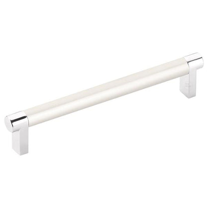 Emtek - Select Cabinet Pull 6 In C-C, Rectangular Stem, Smooth Bar
