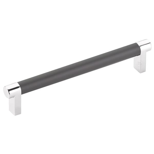 Emtek - Select Cabinet Pull 6 In C-C, Rectangular Stem, Smooth Bar