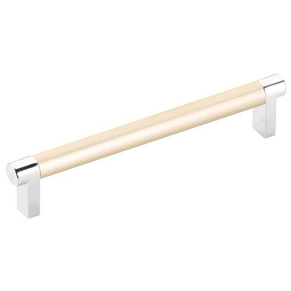 Emtek - Select Cabinet Pull 6 In C-C, Rectangular Stem, Smooth Bar