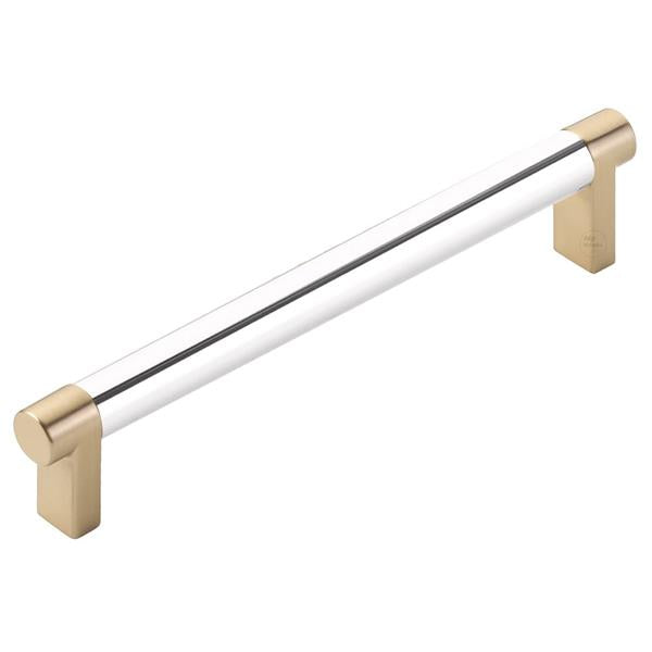 Emtek - Select Cabinet Pull 6 In C-C, Rectangular Stem, Smooth Bar
