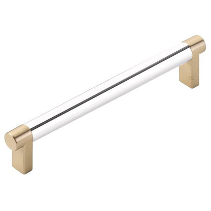 Emtek - Select Cabinet Pull 6 In C-C, Rectangular Stem, Smooth Bar