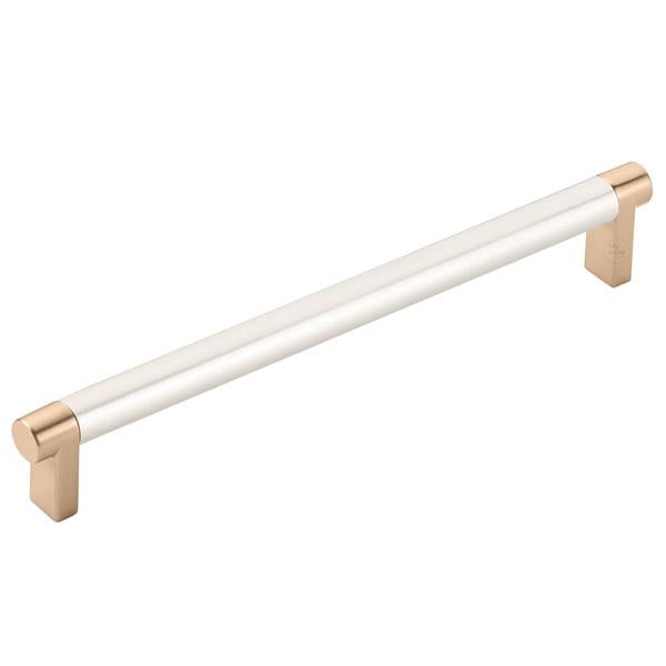 Emtek - Select Cabinet Pull 8 In C-C, Rectangular Stem, Smooth Bar