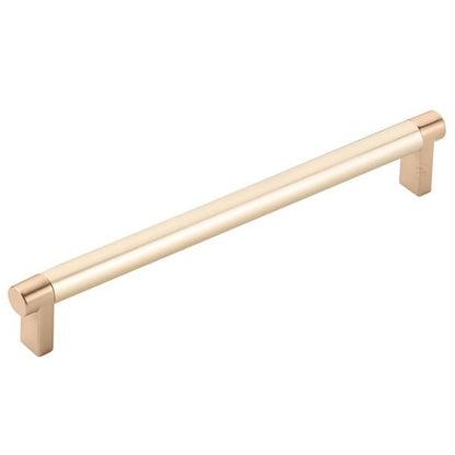 Emtek - Select Cabinet Pull 8 In C-C, Rectangular Stem, Smooth Bar