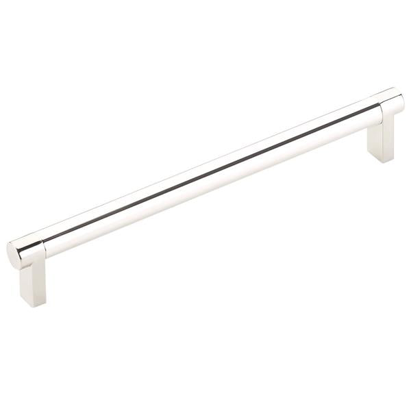 Emtek - Select Cabinet Pull 8 In C-C, Rectangular Stem, Smooth Bar