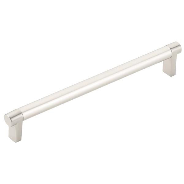 Emtek - Select Cabinet Pull 8 In C-C, Rectangular Stem, Smooth Bar