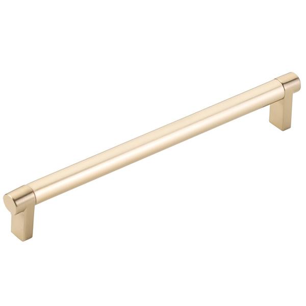 Emtek - Select Cabinet Pull 8 In C-C, Rectangular Stem, Smooth Bar