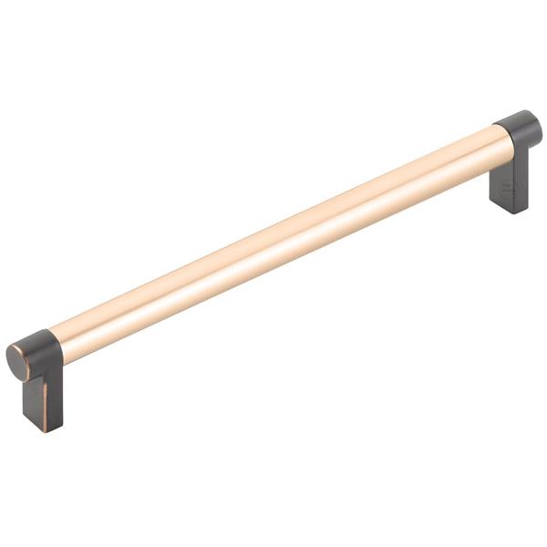 Emtek - Select Cabinet Pull 8 In C-C, Rectangular Stem, Smooth Bar