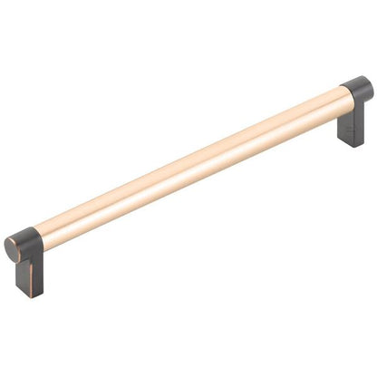Emtek - Select Cabinet Pull 8 In C-C, Rectangular Stem, Smooth Bar