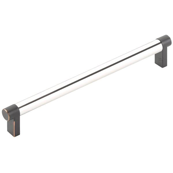 Emtek - Select Cabinet Pull 8 In C-C, Rectangular Stem, Smooth Bar