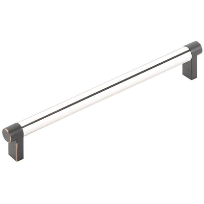 Emtek - Select Cabinet Pull 8 In C-C, Rectangular Stem, Smooth Bar