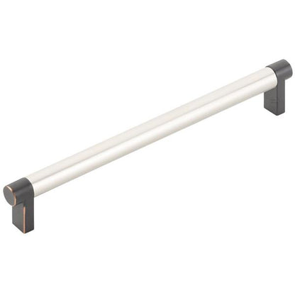 Emtek - Select Cabinet Pull 8 In C-C, Rectangular Stem, Smooth Bar