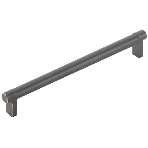 Emtek - Select Cabinet Pull 8 In C-C, Rectangular Stem, Smooth Bar
