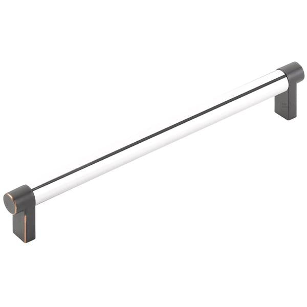 Emtek - Select Cabinet Pull 8 In C-C, Rectangular Stem, Smooth Bar
