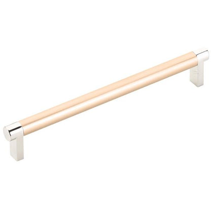 Emtek - Select Cabinet Pull 8 In C-C, Rectangular Stem, Smooth Bar