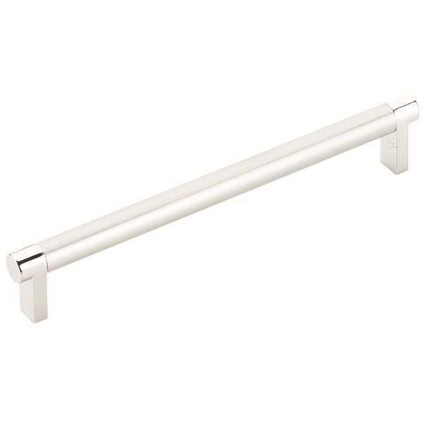 Emtek - Select Cabinet Pull 8 In C-C, Rectangular Stem, Smooth Bar