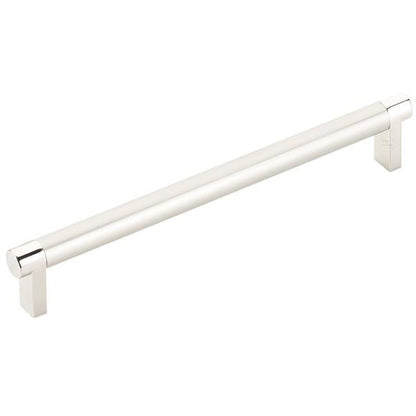 Emtek - Select Cabinet Pull 8 In C-C, Rectangular Stem, Smooth Bar