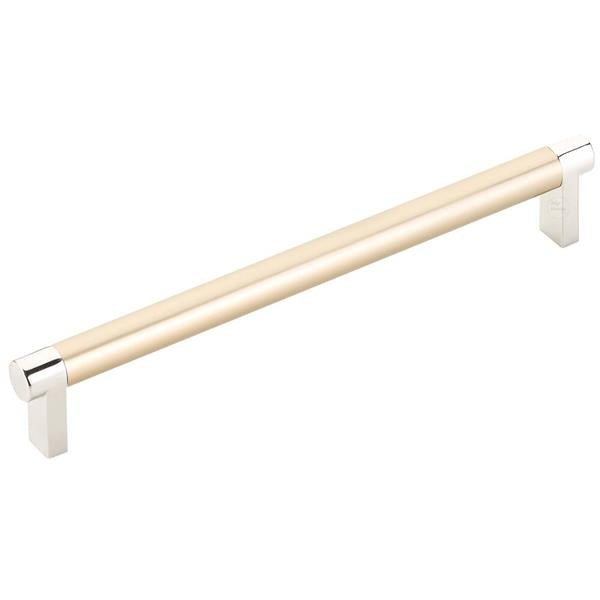 Emtek - Select Cabinet Pull 8 In C-C, Rectangular Stem, Smooth Bar