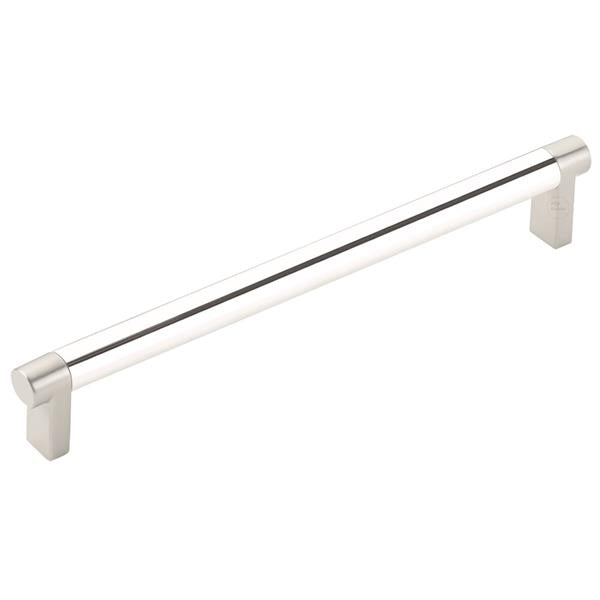 Emtek - Select Cabinet Pull 8 In C-C, Rectangular Stem, Smooth Bar