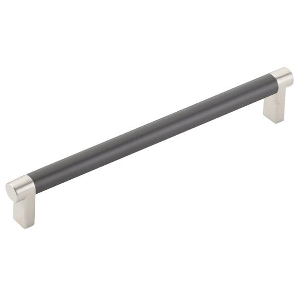 Emtek - Select Cabinet Pull 8 In C-C, Rectangular Stem, Smooth Bar
